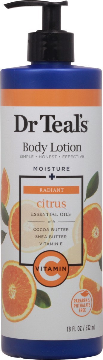 slide 12 of 13, Dr. Teal's Moisture + Radiant Citrus Body Lotion 18 fl oz, 18 fl oz