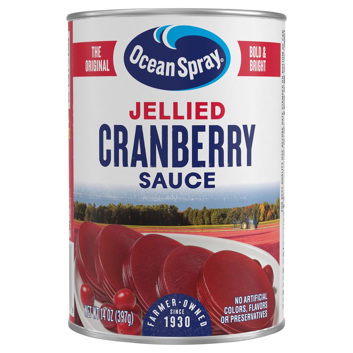 slide 1 of 9, Ocean Spray 14oz Jellied Cranberry Sauce, 14 oz