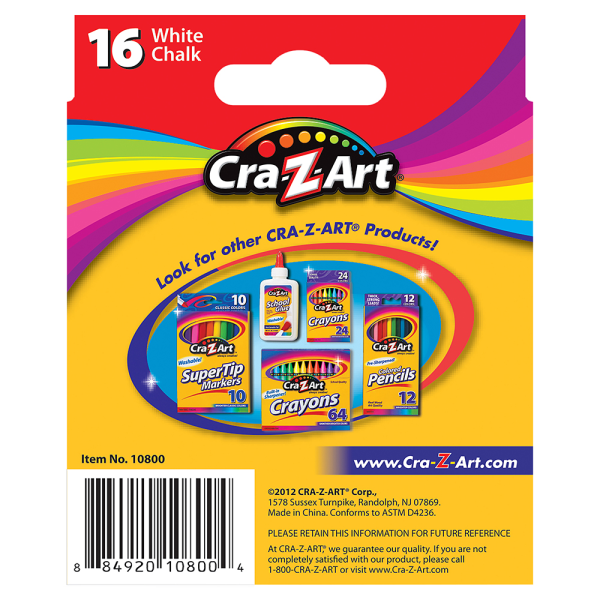 slide 3 of 5, Cra-Z-Art Chalk 16 ea, 16 ct