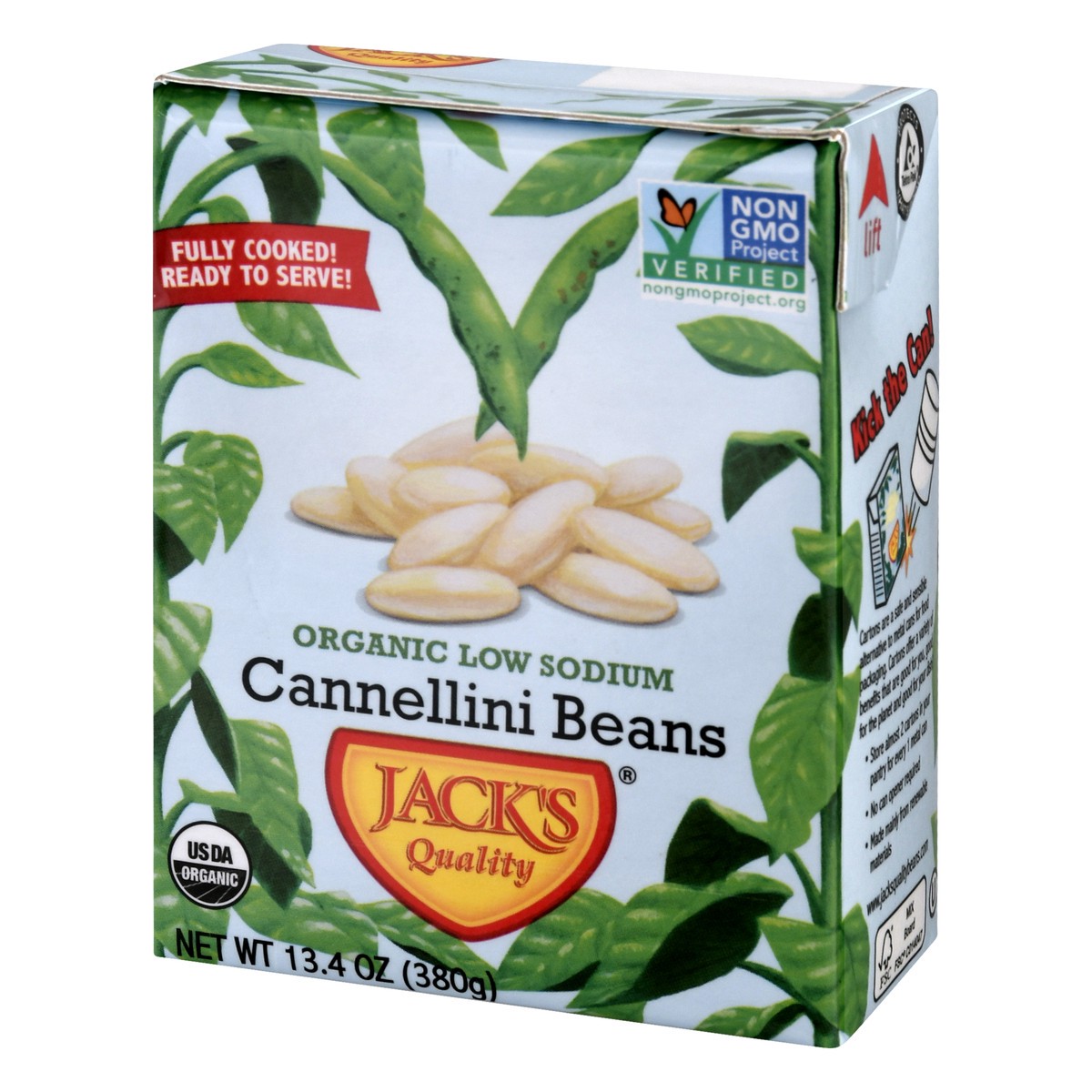 slide 2 of 12, Jack's Quality Organic Low Sodium Cannellini Beans 13.4 oz, 13.4 oz