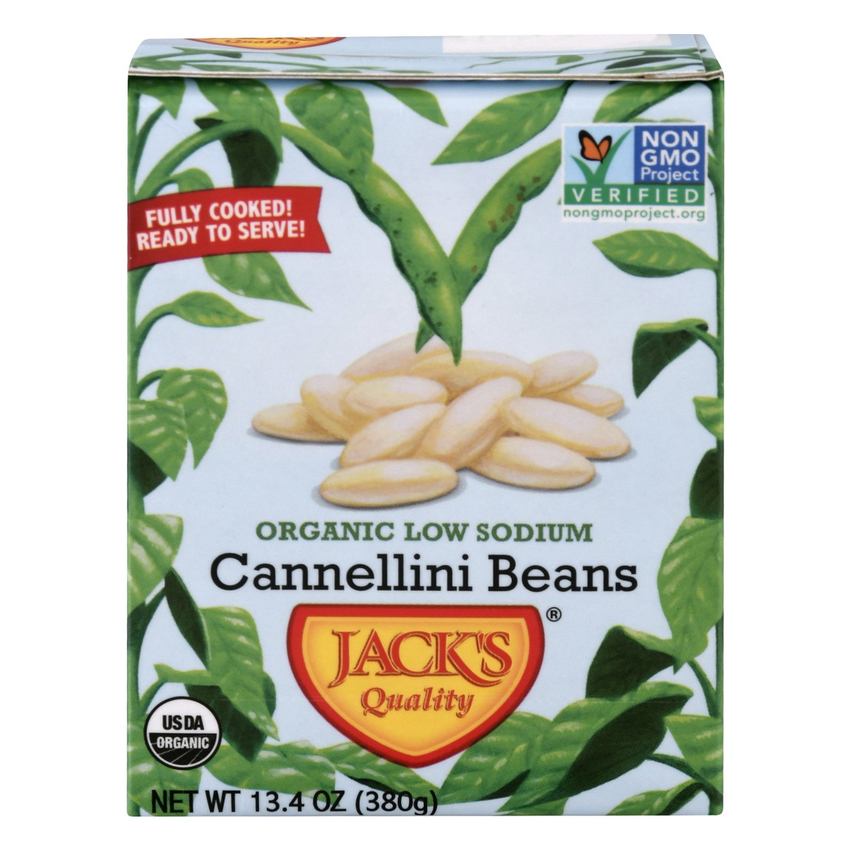 slide 1 of 12, Jack's Quality Organic Low Sodium Cannellini Beans 13.4 oz, 13.4 oz