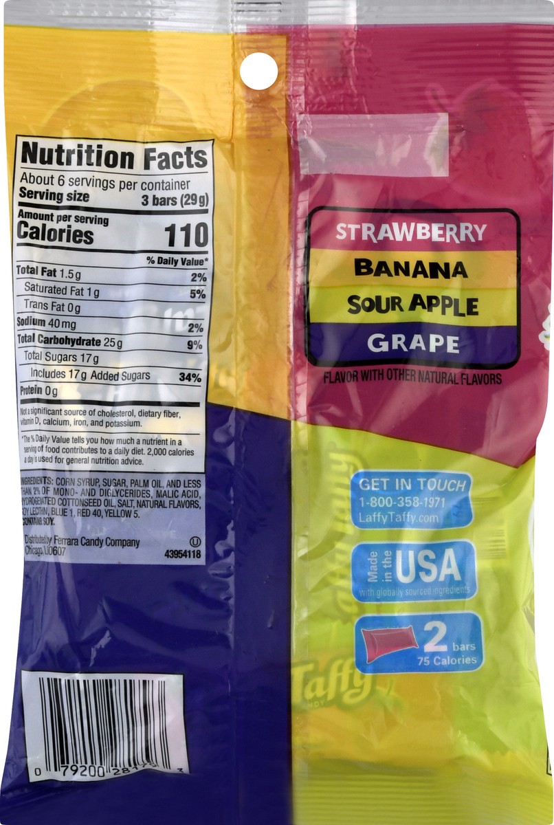 slide 10 of 13, Laffy Taffy Bars Mini 6 oz, 6 oz