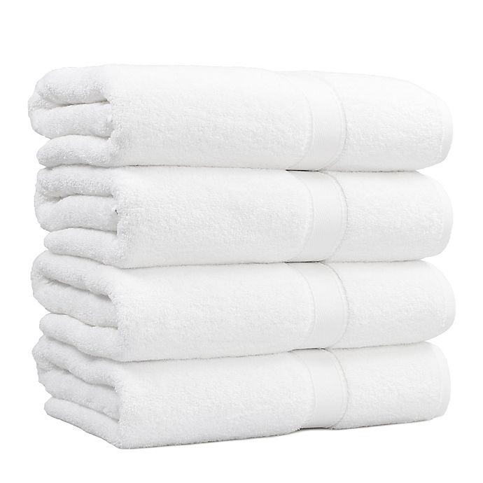 slide 1 of 3, Linum Home Textiles Terry Bath Towel - White, 4 ct