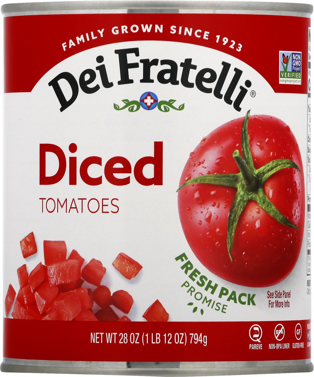 slide 2 of 9, Dei Fratelli Diced Tomatoes, 28 oz