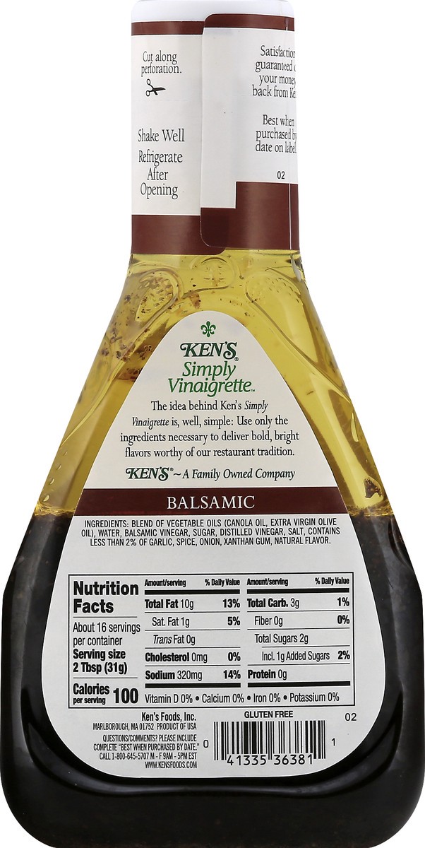 slide 4 of 12, Ken's Steak House Balsamic Vinaigrette-Ken's Steak House Simply, 16 oz