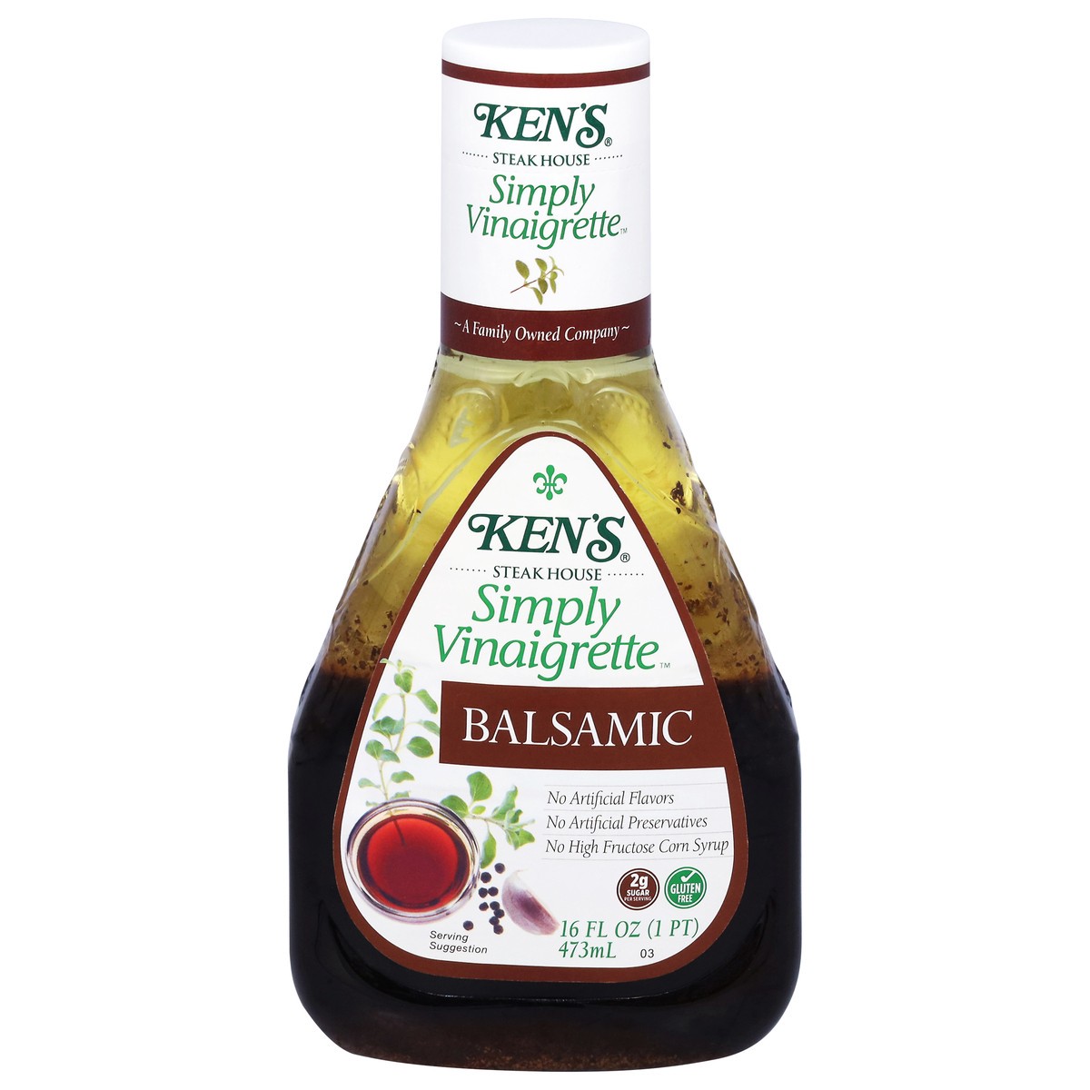 slide 1 of 12, Ken's Steak House Simply Vinaigrette Balsamic Dressing 16 fl oz, 16 fl oz