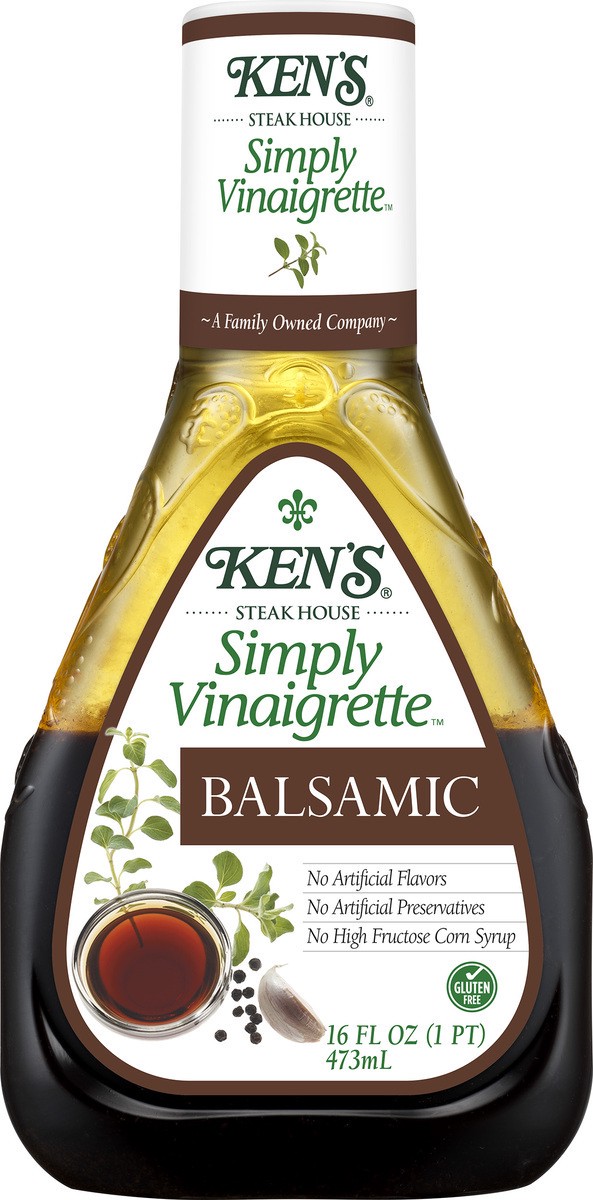 slide 9 of 12, Ken's Steak House Balsamic Vinaigrette-Ken's Steak House Simply, 16 oz