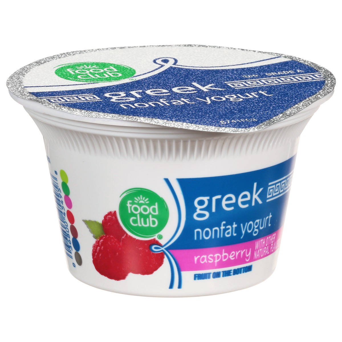 slide 2 of 11, Food Club Raspberry Fruit On The Bottom Greek Nonfat Yogurt, 5.3 oz