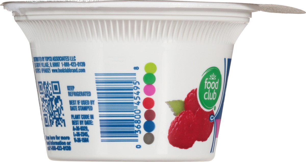 slide 7 of 11, Food Club Raspberry Fruit On The Bottom Greek Nonfat Yogurt, 5.3 oz