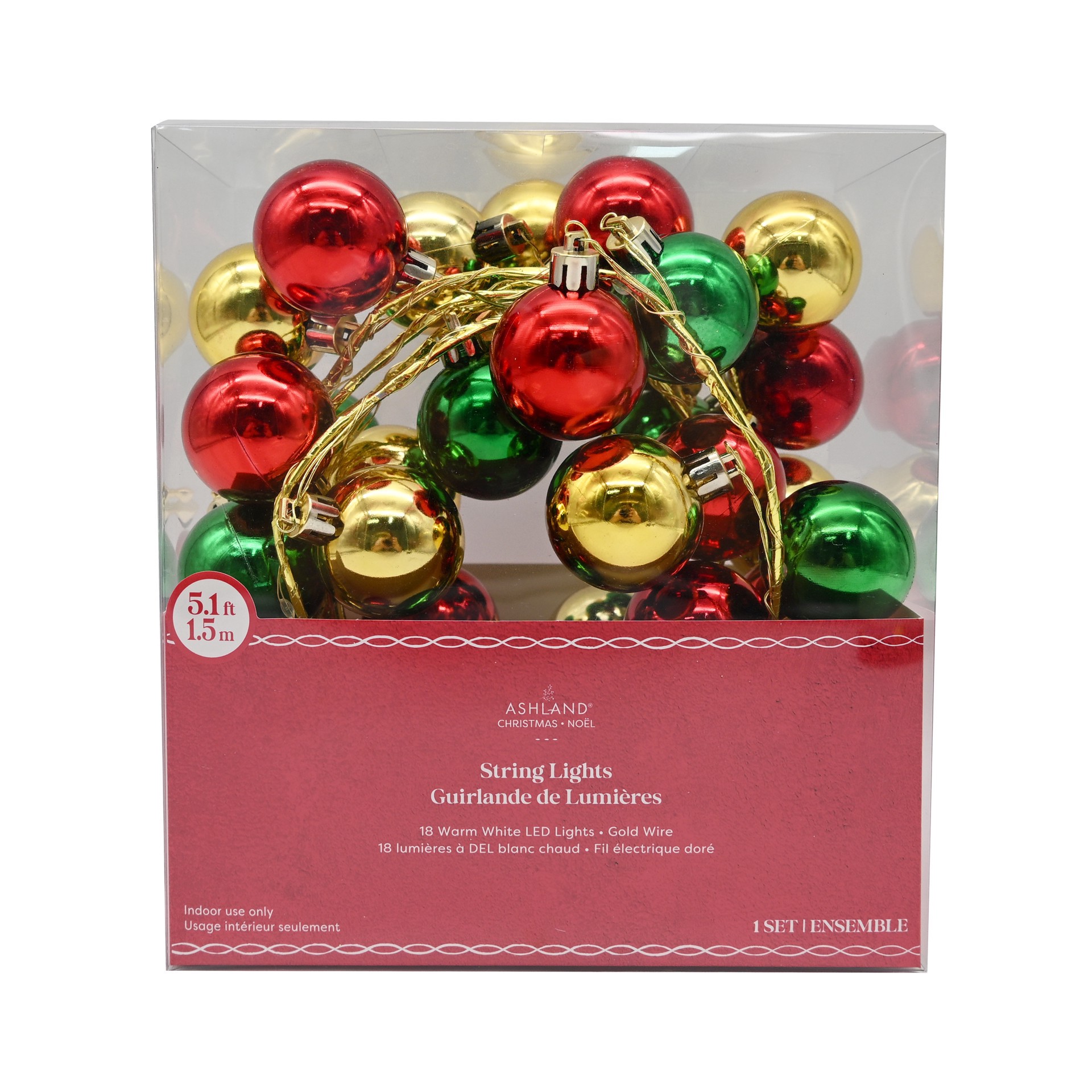 slide 3 of 4, 18ct. Warm White Led Ornament String Lights By Ashland, 18 ct
