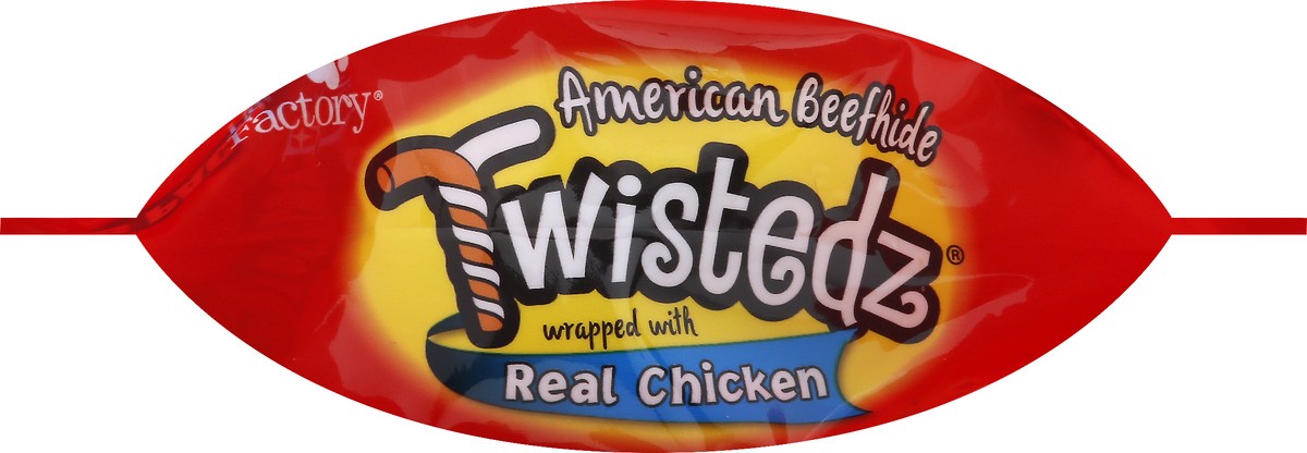 slide 7 of 11, Pet Factory American Beefhide Dog Chews, Twistedz Wrapped With Real Chicken 5" 8Ct, 3.6 oz