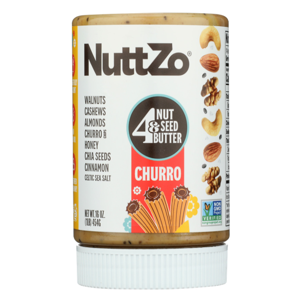 slide 1 of 1, Nuttzo Churro Nut Seed Butter, 16 oz