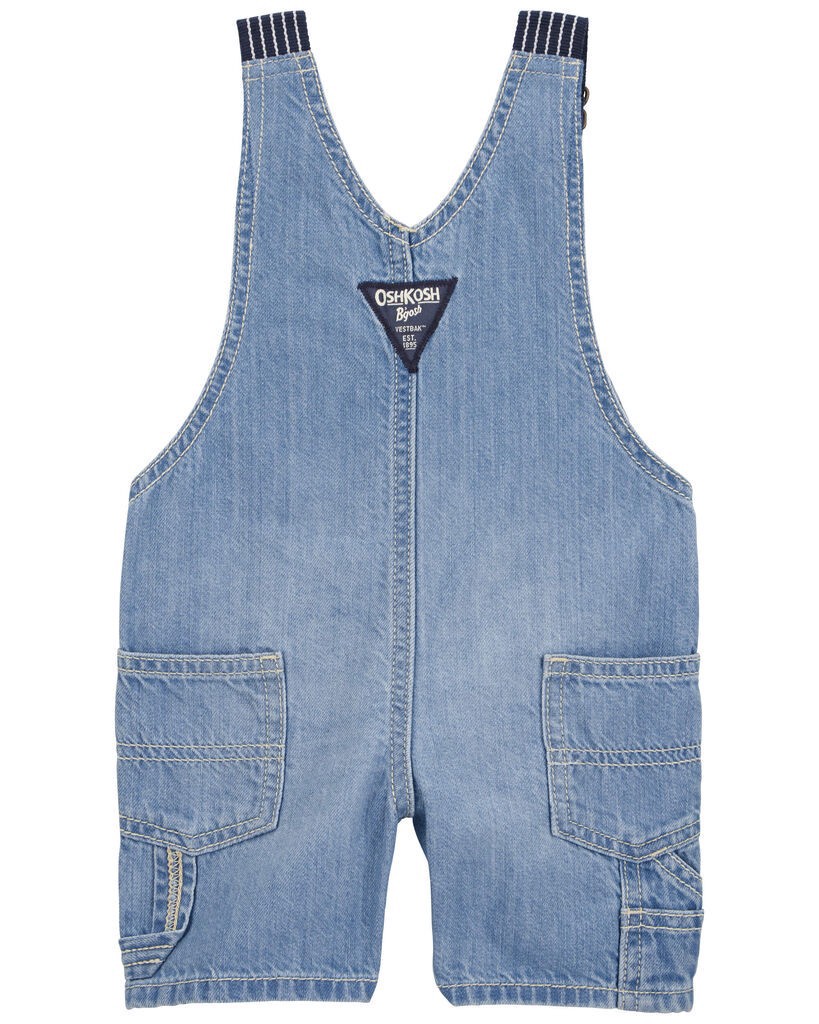 slide 2 of 3, Oshkosh Baby Denim Shortalls - Blue Blue 12M, 1 ct