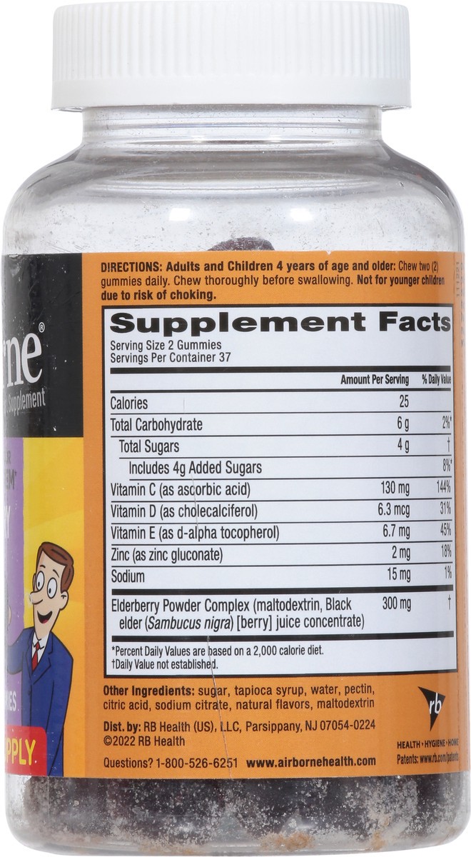 slide 8 of 9, Airborne Elderberry Gummies, 74 ct