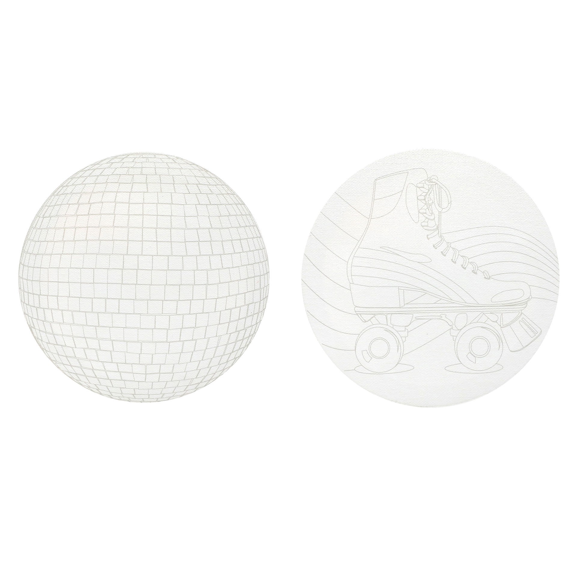 slide 2 of 6, 7" Disco Round Canvas Painting Kit By Craft Smart, 7 in