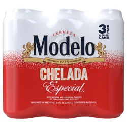 Modelo Chelada Especial Mexican Import Flavored Beer, 3 pk 24 fl. oz. Cans, 3.5% ABV