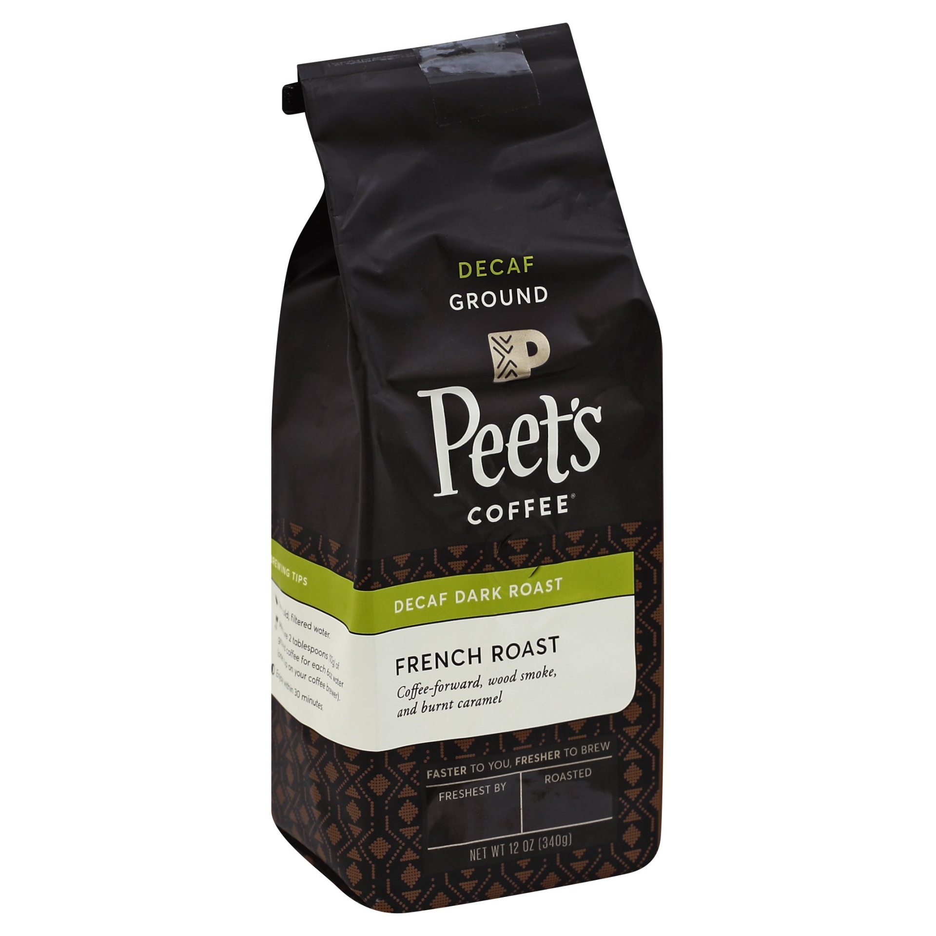 slide 1 of 6, Peet's Coffee, Ground, Dark Roast, French Roast, Decaf - 12 oz, 12 oz