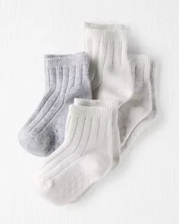 Littleplanet Baby 4-Pack No-Slip Socks, Multi, Size 3-12
