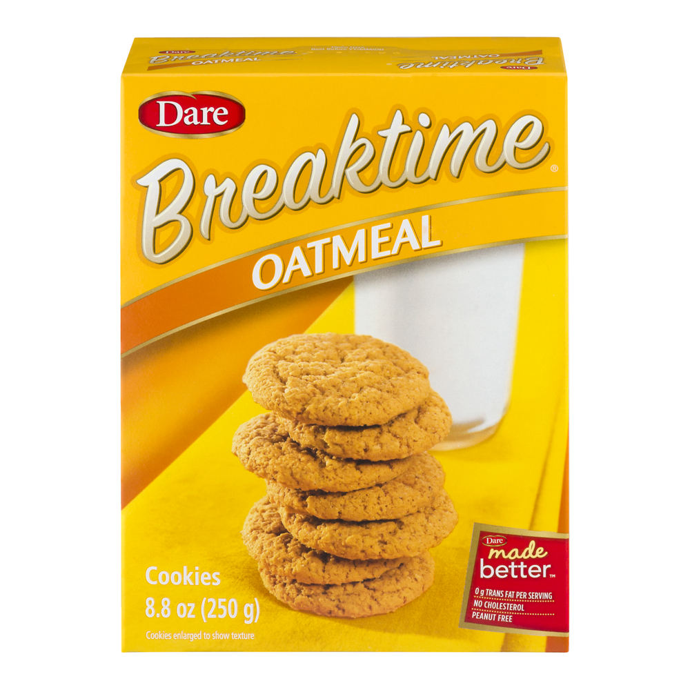 slide 1 of 1, Dare Breaktime Oatmeal Cookies, 8.8 oz