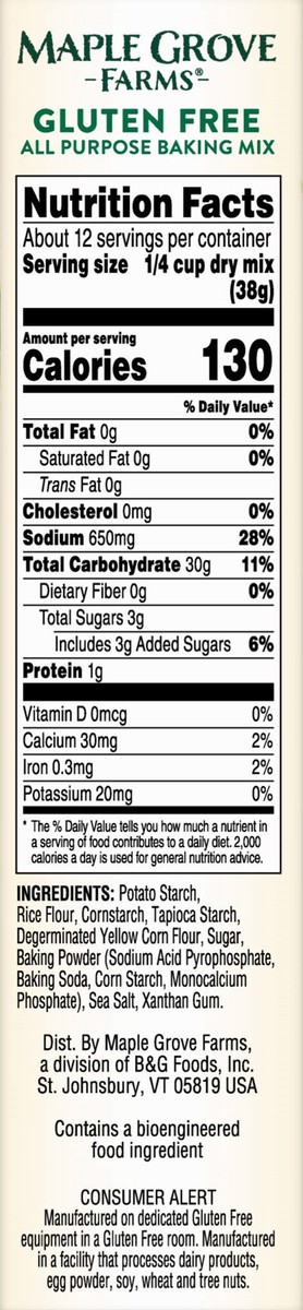 slide 8 of 9, Maple Grove Farms Gluten Free All Purpose Baking Mix 16 oz, 16 oz