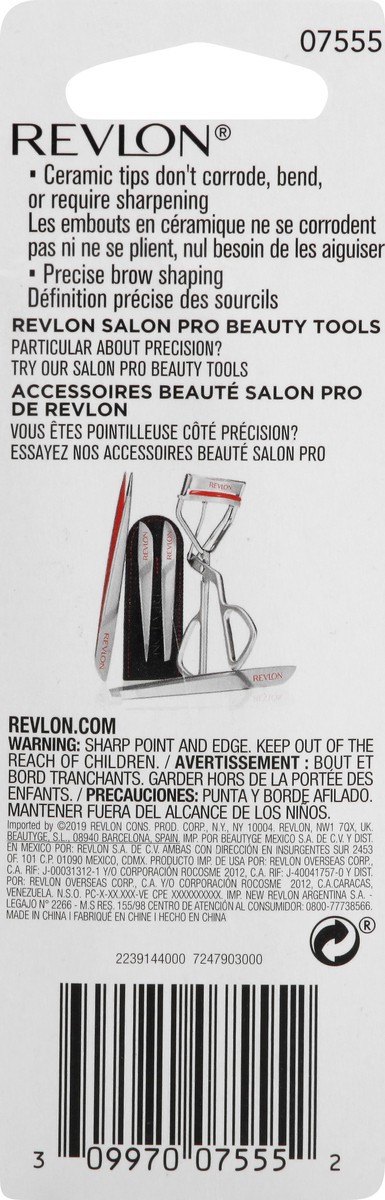 slide 4 of 9, Revlon Ceramic Tip Slant Tweezer, 1 ct