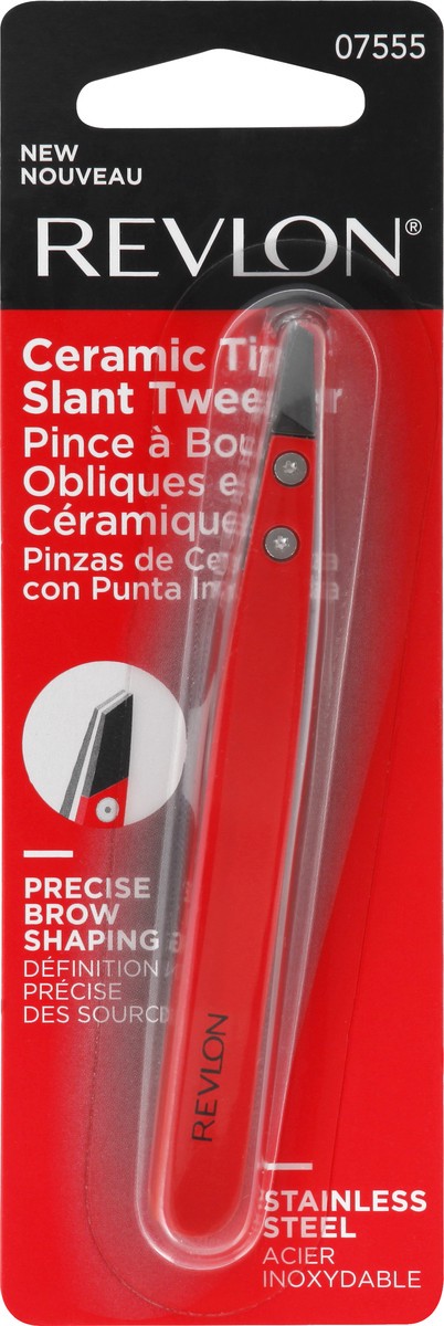 slide 2 of 9, Revlon Ceramic Tip Slant Tweezer, 1 ct