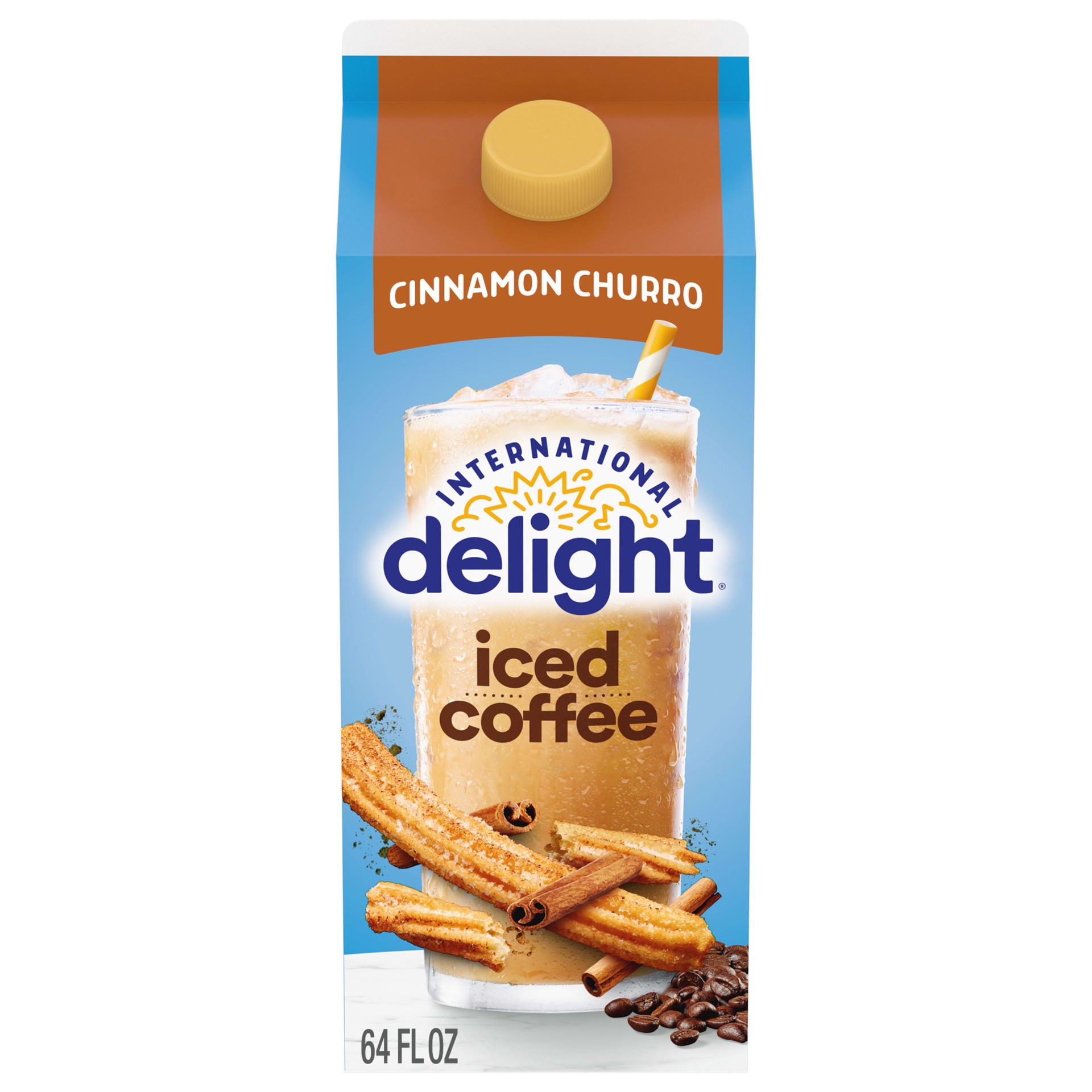 slide 1 of 11, International Delight Iced Coffee, Cinnamon Churro- 64 fl oz, 64 fl oz