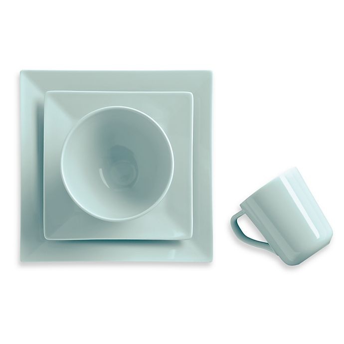 slide 1 of 1, Real Simple Square Place Setting - Seaglass, 4 ct