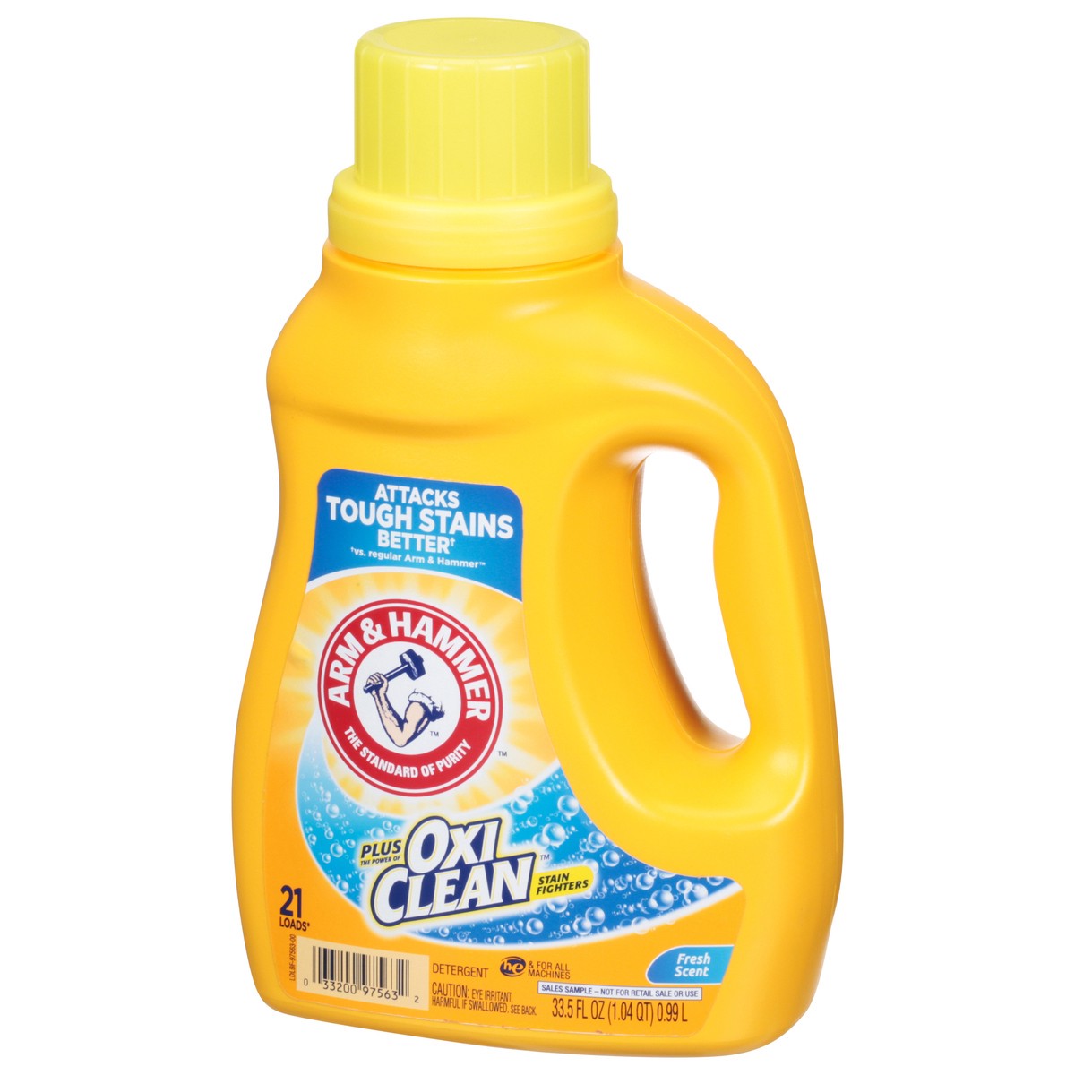 slide 5 of 13, ARM & HAMMER Plus OxiClean Stain Fighters Fresh Scent Detergent 33.5 fl oz, 33.50 fl oz