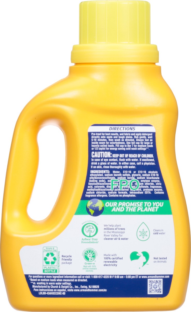 slide 7 of 13, ARM & HAMMER Plus OxiClean Stain Fighters Fresh Scent Detergent 33.5 fl oz, 33.50 fl oz