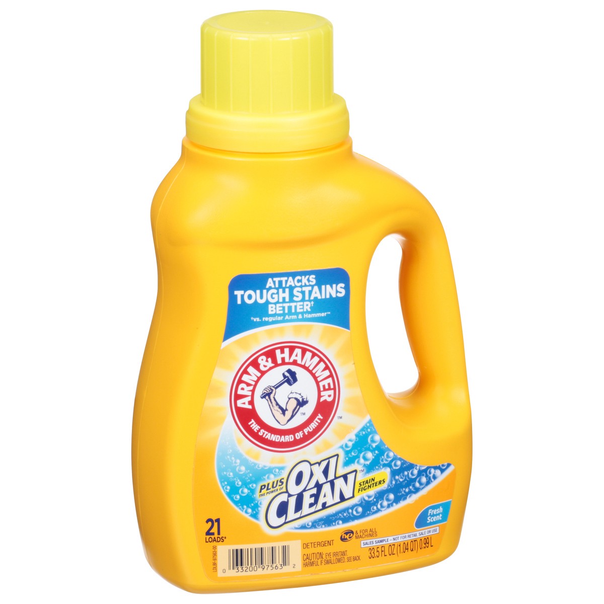 slide 8 of 13, ARM & HAMMER Plus OxiClean Stain Fighters Fresh Scent Detergent 33.5 fl oz, 33.50 fl oz