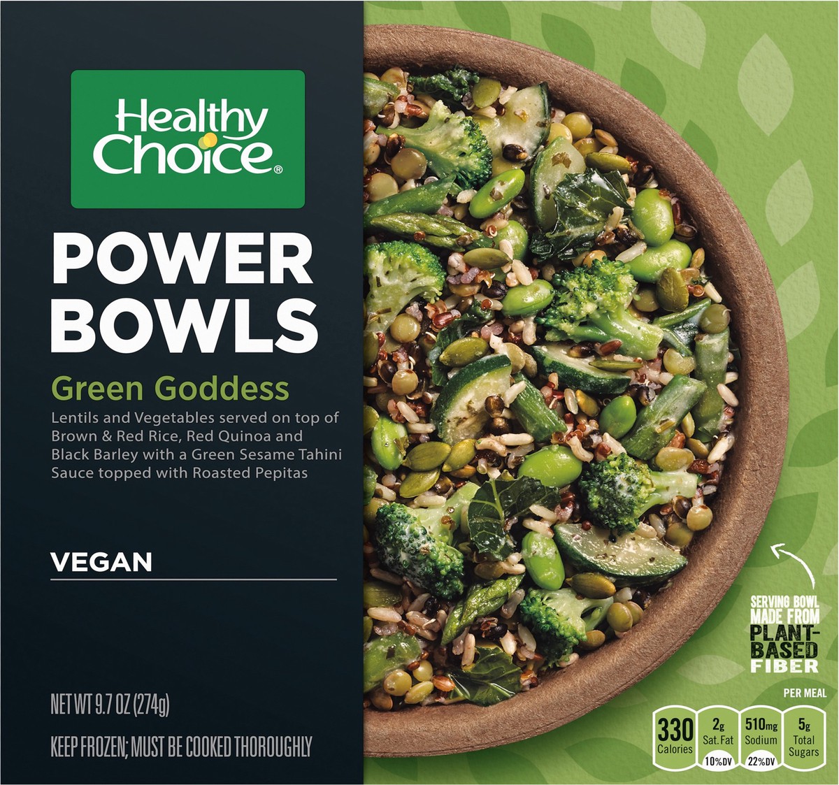 slide 13 of 14, Healthy Choice Vegan Green Goddess Power Bowls 9.7 oz, 9.7 oz