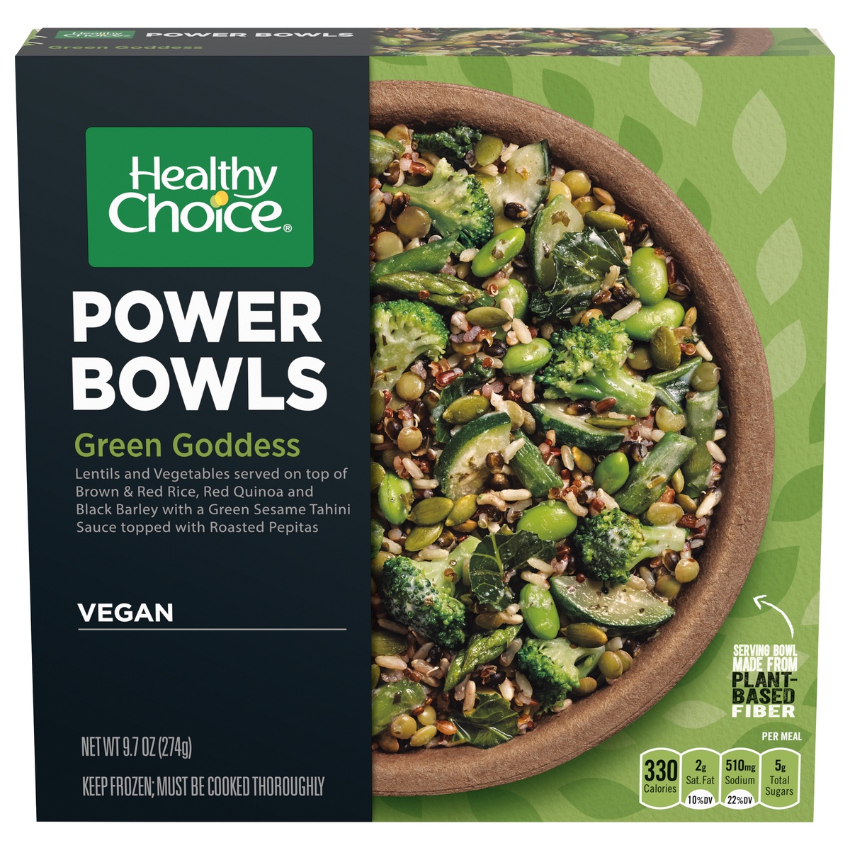 slide 1 of 1, Healthy Choice Power Bowls Vegan Green Goddess, 9.65 oz