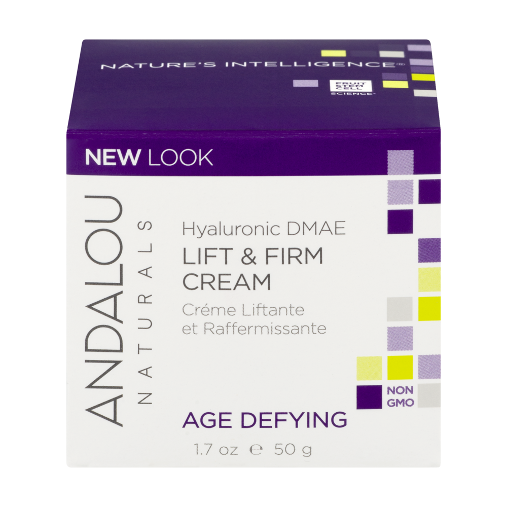 slide 1 of 8, Andalou Naturals Hyaluronic Dmae Lift & Firm Age Defying Cream, 1.7 fl oz