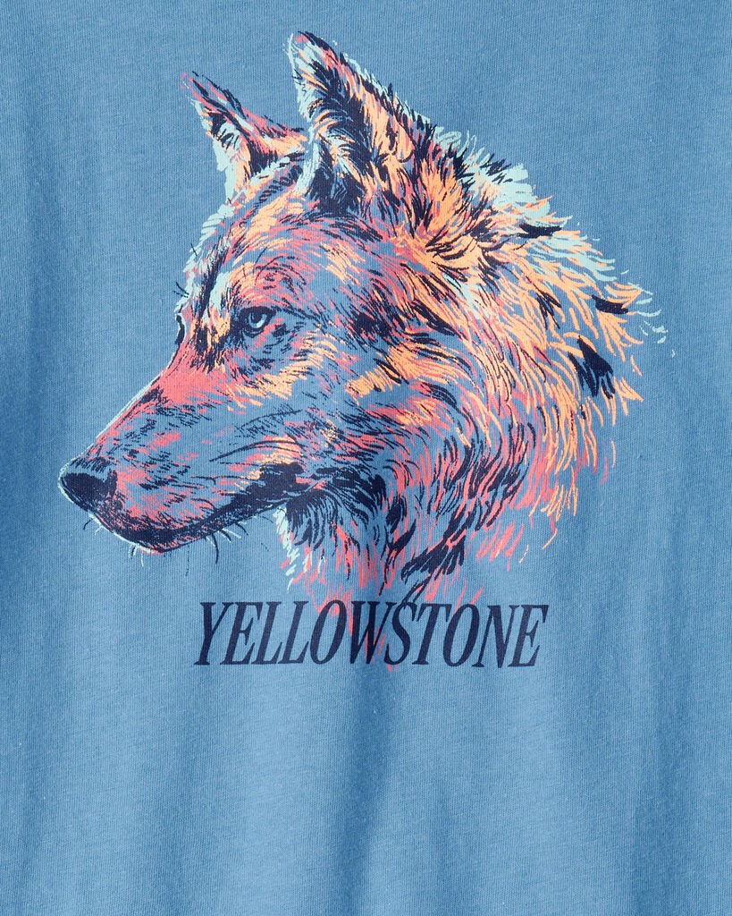 slide 2 of 2, Oshkosh Boys Wolf Long-Sleeve Graphic Tee - Blue Blue XL, 1 ct