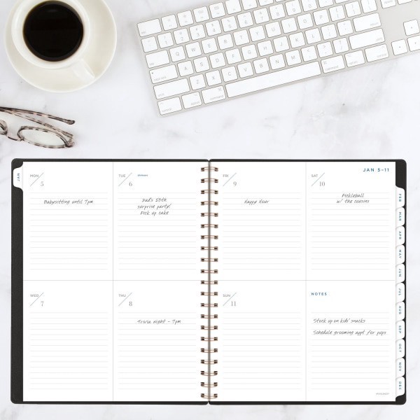 slide 5 of 10, AT-A-GLANCE® Signature 2026 Weekly Monthly Planner, Black, Large, 8 1/2"" x 11"", 1 ct