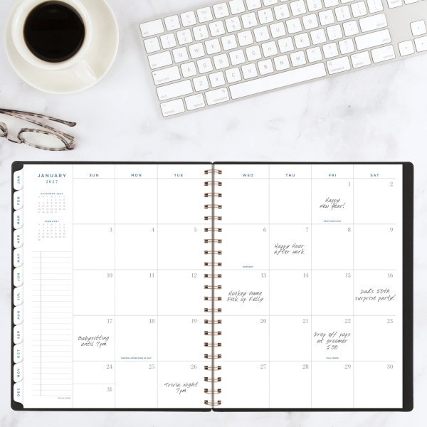 slide 3 of 10, AT-A-GLANCE® Signature 2026 Weekly Monthly Planner, Black, Large, 8 1/2"" x 11"", 1 ct