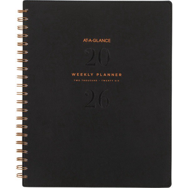 slide 8 of 10, AT-A-GLANCE® Signature 2026 Weekly Monthly Planner, Black, Large, 8 1/2"" x 11"", 1 ct
