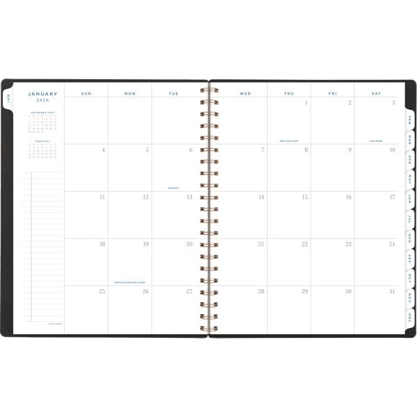 slide 4 of 10, AT-A-GLANCE® Signature 2026 Weekly Monthly Planner, Black, Large, 8 1/2"" x 11"", 1 ct