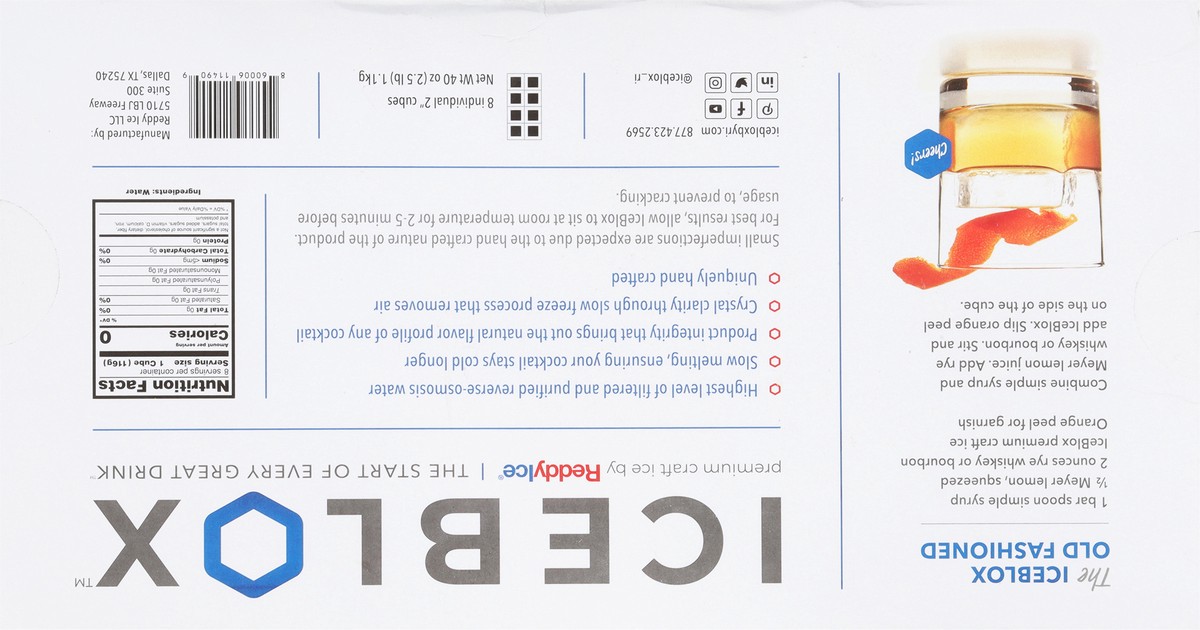 slide 12 of 13, IceBlox Slow-Melting Ice Cubes 2 Inch 8 ea, 8 ct