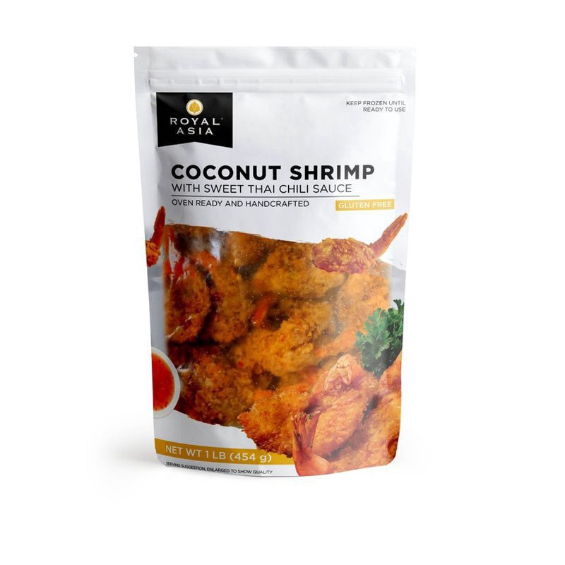 slide 1 of 7, Royal Asia Gluten Free Coconut Shrimp with Sweet Thai Chili Sauce - Frozen - 16 oz, 16 oz