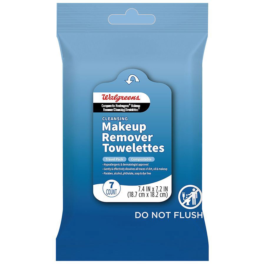 slide 1 of 2, Walgreens Cleansing Makeup Remover Towelettes, 7 ct x 7 ct
