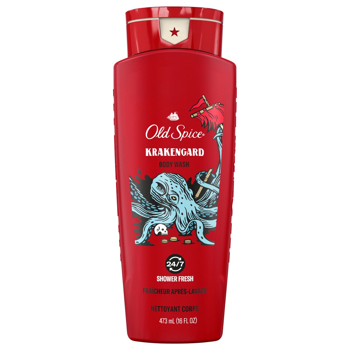 slide 2 of 6, Old Spice Body Wash for Men, Krakengard, Long Lasting Lather, 16 OZ (473 mL), 16 fl oz