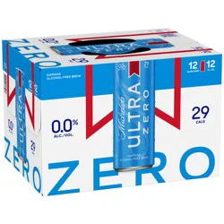 Michelob ULTRA Zero Non-Alcoholic American Lager Beer, 12 Pack, 12 fl oz Cans