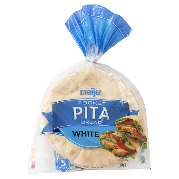 slide 1 of 1, Meijer White Pita Bread, 12 oz