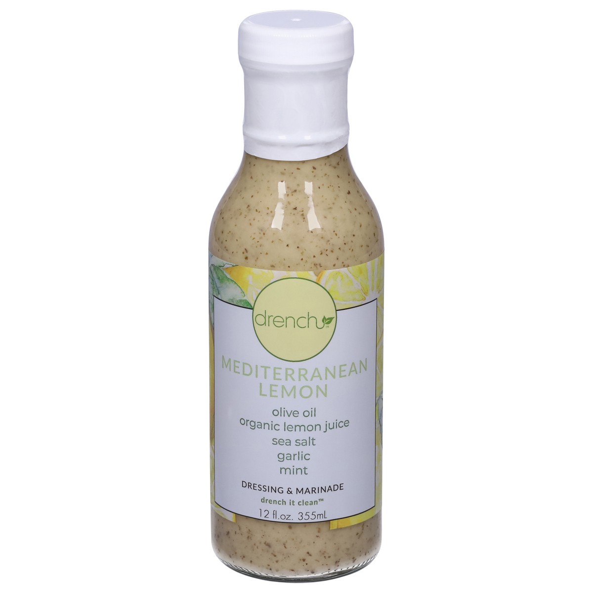 slide 1 of 7, Drench Mediterranean Lemon Dressing & Marinade 12 fl oz, 12 fl oz