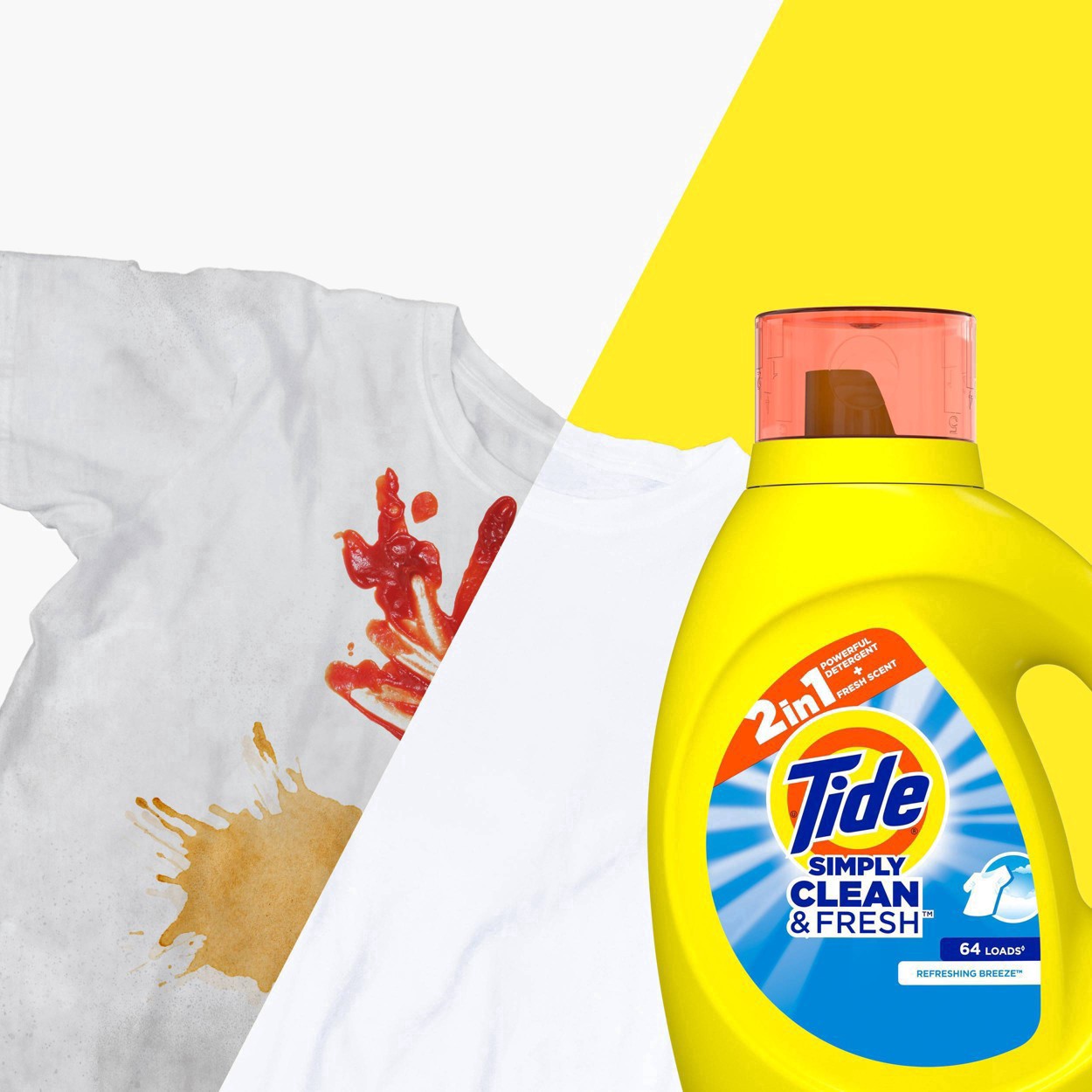 slide 43 of 51, Tide Simply Clean & Fresh Liquid Laundry Detergent, Refreshing Breeze, 64 loads, 92 fl oz, 92 fl oz