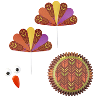 slide 3 of 17, Wilton Thanksgiving Turkey Cupcake Decorating Kit, 1 ct