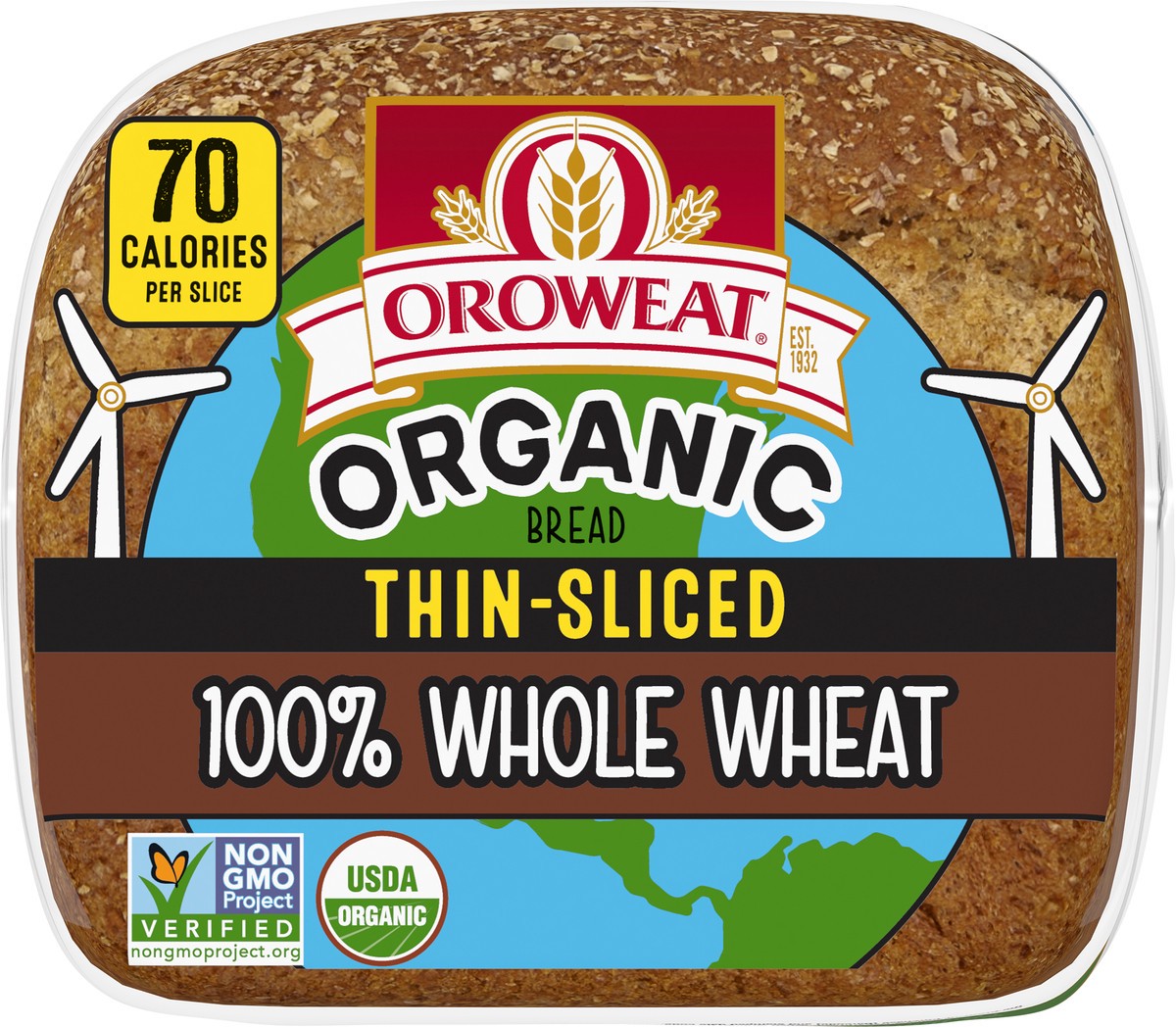 slide 4 of 7, Oroweat Organic 100% Whole Wheat Thin-Sliced Bread, 20 oz, 1 cnt