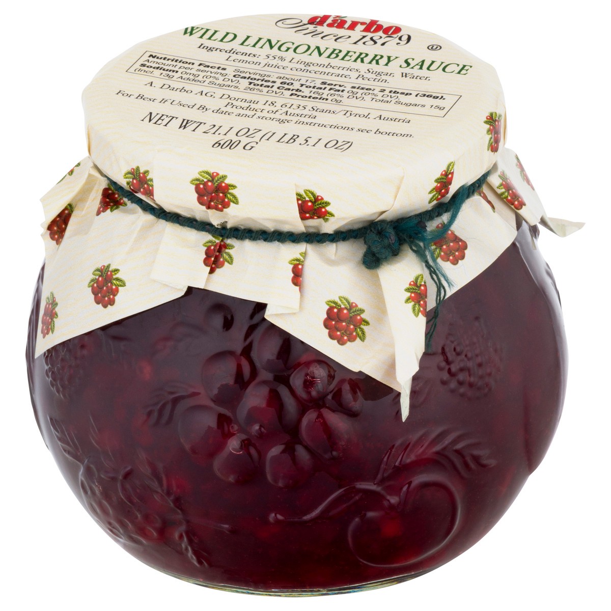 slide 10 of 11, d'Arbo Darbo Wild Lingonberry Compote- 21.16 oz, 21.16 oz